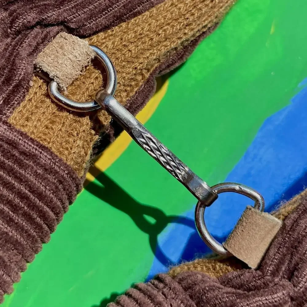 Rare 70s Levi’s orange tab brown corduroy & cowhide sherpa gloves